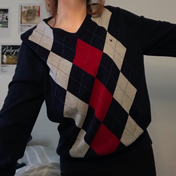 SOLD / argyle sweater - Picture 2 of 4